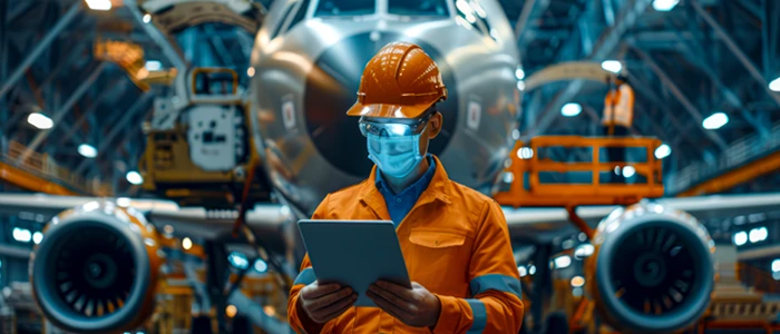 Aviation quality control during the manufacturing process image